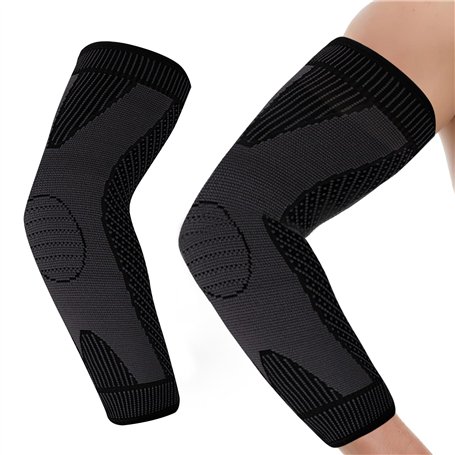 Horktrust Manchon de compression bras - taille L Outdoor Sport coudière protecteur - noir unité individuelle. Protecteur de coud