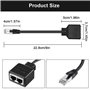 Répartiteur Ethernet RJ45 1 vers 2 adaptateur réseau haut débit mâle vers double femelle connecteur Internet LAN Socket Switch p