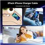 Câble iPhone 1M 2Pack [Certifiés Apple MFi], Câble Chargeur iPhone Câble Lightning USB Nylon Cordon iPhone Fil Chargeur iPhone C