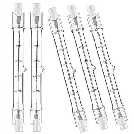 iJiZuo Lot de 5 R7S Ampoule Halogène 118mm 160W 230V