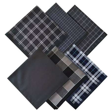 ORARTMM Lot de 6 mouchoirs classiques en coton pour homme
