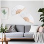 2 Pièces Éventail en Bois Éventails Pliables à Main en Tissu Ventilateurs de Poche Éventail d’Artisanat Cadeau d’Éventail avec C