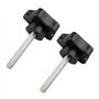 Futheda 2 pcs M6 x 40 mm Filetage de remplacement étoile Main Bouton de vis de serrage Noir