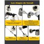 XSTARYE12pcs Velo Extracteur de Roulement Interieur avec Marteau Coulissant Trou Borgne Arrache Roulement avec 8 Pince de Serrag