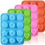 Newk Lot de 4 moules en silicone en forme de fleur