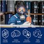 Dräger X-plore 6300 Masque de protection complet | Masque intégral avec raccord fileté standard Rd40 | Pour des travaux de const