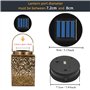 Lot de 2 lampes solaires de rechange avec ampoules LED - Panneau solaire - Lanterne - Couvercle de rechange - Ampoule de rechang