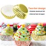 BUENTYA 600 PCS Mini Caissettes à Muffins Moule à Cupcakes Feuille d'Aluminium pour Truffes de Chocolat, Petites Bouchées, Desse