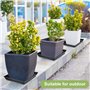 Pots de Fleurs d'Intérieur et d'Extérieur Plateau d'égouttement en Plastique pou