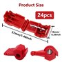 Lot de 24 Bornes de Raccordement pour Câble Périphérique de Tondeuse Robot - Station de Charge - Connecteur de dérivation en T -