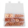 110pcs Joint en Forme de OT/Triangle/Ronde Rondelle en Fer Cuivre Outils de Réparation de Soudage de Carrosserie