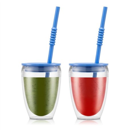 BODUM K11849-448SA-448-Y21 PAVINA TO GO Set 2 gobelets double paroi plastique