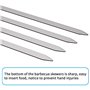 Homealexa Lot de 20 Brochettes à Viande en Acier Inoxydable pour Barbecue, Brochettes en métal Plat 38 cm