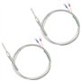 BGTXINGI PT100 Sonde thermocouple en acier inoxydable 2 fils Type K 2 m 5 mm x 100 mm Haute résistance aux températures 32~800 °