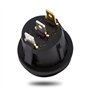 Keenso 3 Broches Interrupteur à Bascule, 12V 16A Commutateur On/Off Rond avec LED Lumière Bleu pour Voiture Camion Commutateur d