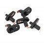 sourcing map 5 Pièces Caoutchouc Noir Porte Lampe Interrupteur Eclairage Assemblage pour voiture