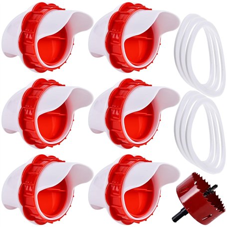 6 Pièces Mangeoire Poules