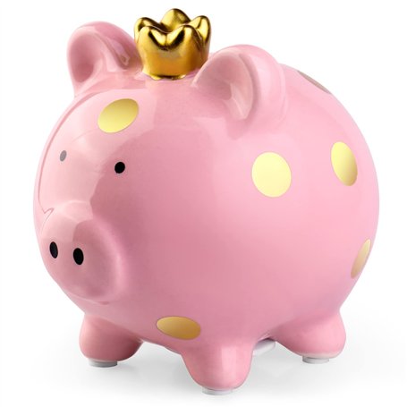 Tirelire Cochon en céramique - Grande Taille - Rose : Piggy Bank - Grand - pour Enfants - Nizirioo