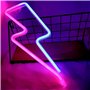 Nizirioo Flash Néon LED pour Décoration Murale : Lightning Bolt avec Lumière Rose et Bleue - Panneau Néon pour Chambre