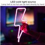 Nizirioo Flash Néon LED pour Décoration Murale : Lightning Bolt avec Lumière Rose et Bleue - Panneau Néon pour Chambre, Bars, Fê