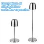 TOATELU Cendrier Sur pied Réglable,Hauteur Extensible de 34à68 cm, Grand Support de Cendrier en Acier Inoxydable avec Couvercle