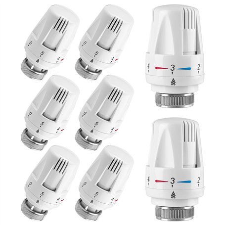 Robinet Thermostatique Radiateur Thermostat Tête: Mitening 8 Pièces Tête Thermostatique Radiateur