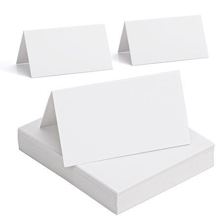 MumdoYAL 50 pièces cartes de place blanches，marque place mariage，porte nom table，marque place anniversaire，Pour mariage