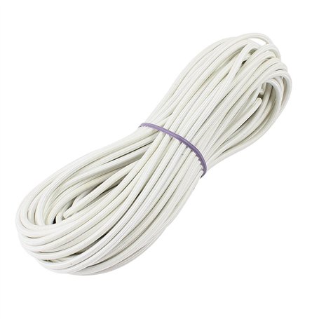 sourcingmap Câble Haute Température 15 Mètres 2mm2 230C Fil Haute Température Tressé en Silicone Flexible blanc