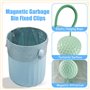 6 Pièces Clip Fermeture Poubelle, Attaches Magnétiques Réutilisables Antidérapantes pour Maintenir les Sacs dans les Poubelles d