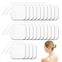 YARVPUV TENS Lot de 24 électrodes réutilisables 5 x 5 cm pour électrostimulateur et EMS Trainer