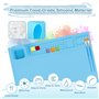 YARVPUV Tapis de Peinture en Silicone pour Enfants 51x41cm Tapis Peinture Silicone avec Compartiments de Peinture, Gobelet Facil