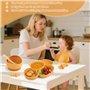 Set de vaisselle pour bébé en silicone antidérapant avec ventouse, 8 pièces : assiette pour bébé, assiette pour enfant avec vent