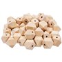 60 Pièces Perles en Bois Octogonales,Perles en Bois Naturel à Enfiler,pour la Fabrication de Bracelets