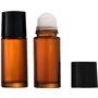 Lot de 2 flacons roulants vides en verre marron pour huiles essentielles, déodorants, flacons à bille roulante pour parfum, acce