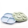 Lookka Lot de 2pièces Assiette Ventouse Pour Bébé,Enfant Sans glissement, Ensemble d'Alimentation pour Bébés en Silicone sans BP