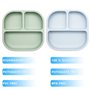 Lookka Lot de 2pièces Assiette Ventouse Pour Bébé,Enfant Sans glissement, Ensemble d'Alimentation pour Bébés en Silicone sans BP