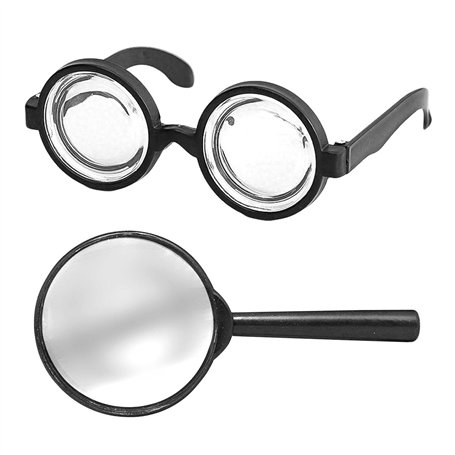 HDGSAFD 1 Pièce De Lunettes Rondes Et 1 Pièce De Loupe en Acrylique