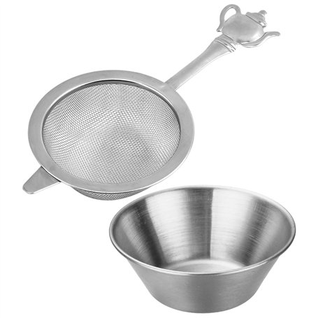1 Passoire Et 1 Petit Bol En Acier Inoxydable