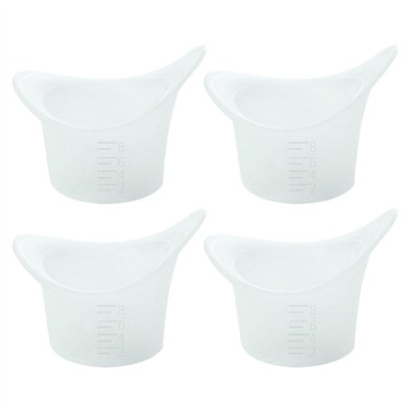 4 Morceaux De Tasse De Lavage Pour Les Yeux En Silicone Blanc