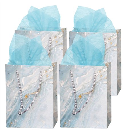 Sac Cadeau 4 Pièces Avec Feuilles de Papier Cadeau - Inspirant