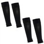 MAXQUU Lot de 2 paires de chaussettes de football noires de 40 cm pour homme