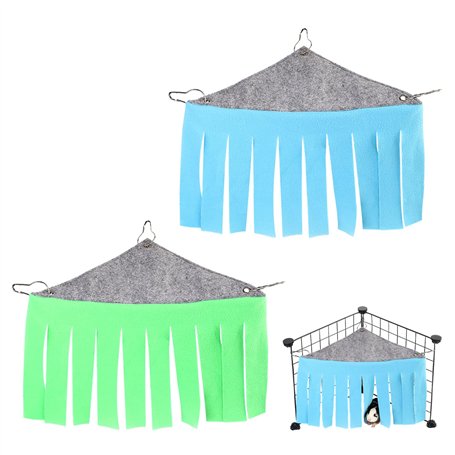JTMKYO Lot de 2 hamacs pour cochon d'Inde avec 6 crochets - Petit animal - Grand accessoire de cage à cachette - Hamac en tissu