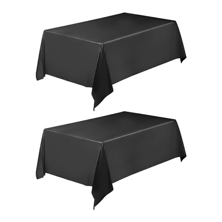 SLEEKEE Lot de 2 nappes en plastique noires