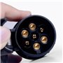 COACOM 1 Pièce Adaptateur Remorque 13 à 7 Broches Mini Adaptateur Étanche 12V Convertisseur de Prise pour Remorque, Camion, Camp