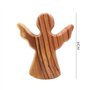 NyxSeat Ange Gardien en Bois d'Olivier - Figurine Debout Faite à la Main - Décoration de Table