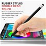 KRYMSON Lot de 3 stylets à double tête pour écran tactile en caoutchouc, stylet capacitif en métal pour tablette et smartphone, 