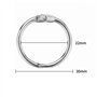 Anneaux de Livre,40 PCS Anneaux de Reliure Métalliques Anneaux Articulés 30mm Anneaux pour Connexion de Feuilles Anneaux de Clas
