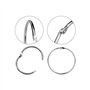 Anneaux de Livre,40 PCS Anneaux de Reliure Métalliques Anneaux Articulés 30mm Anneaux pour Connexion de Feuilles Anneaux de Clas