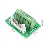 Connecteur de Bornier IDC20P, Keenso Connecteur de Bloc de Jonction Mâle 20Pin Support d'Interface d'Automate avec sur Rail DIN
