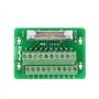 Connecteur de Bornier IDC20P, Keenso Connecteur de Bloc de Jonction Mâle 20Pin Support d'Interface d'Automate avec sur Rail DIN